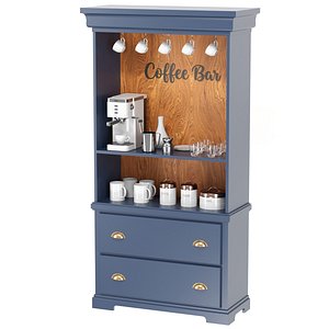 Coffee bar cabinet 3D model