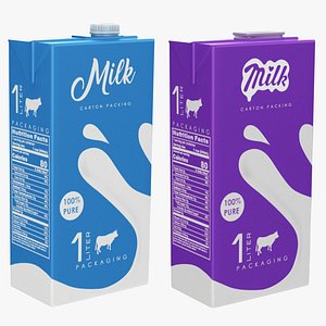 3D Milk Carton Collection 1