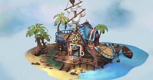 pirate house 3D model