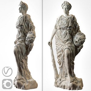 Bust of Melpomene (vray+corona)