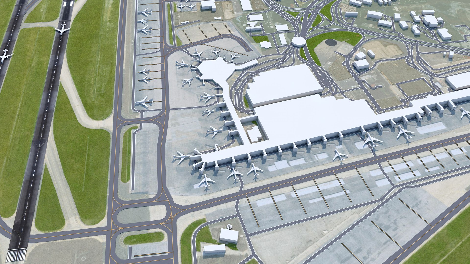 3D Istanbul Ataturk Airport Model - TurboSquid 2013528