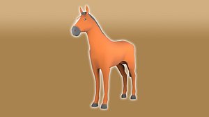 Rigged Animated Horse Lowpoly