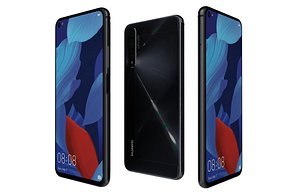 Huawei Nova 5T Black Low Poly 3D model