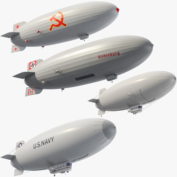 3d model blimp zeppelin airship
