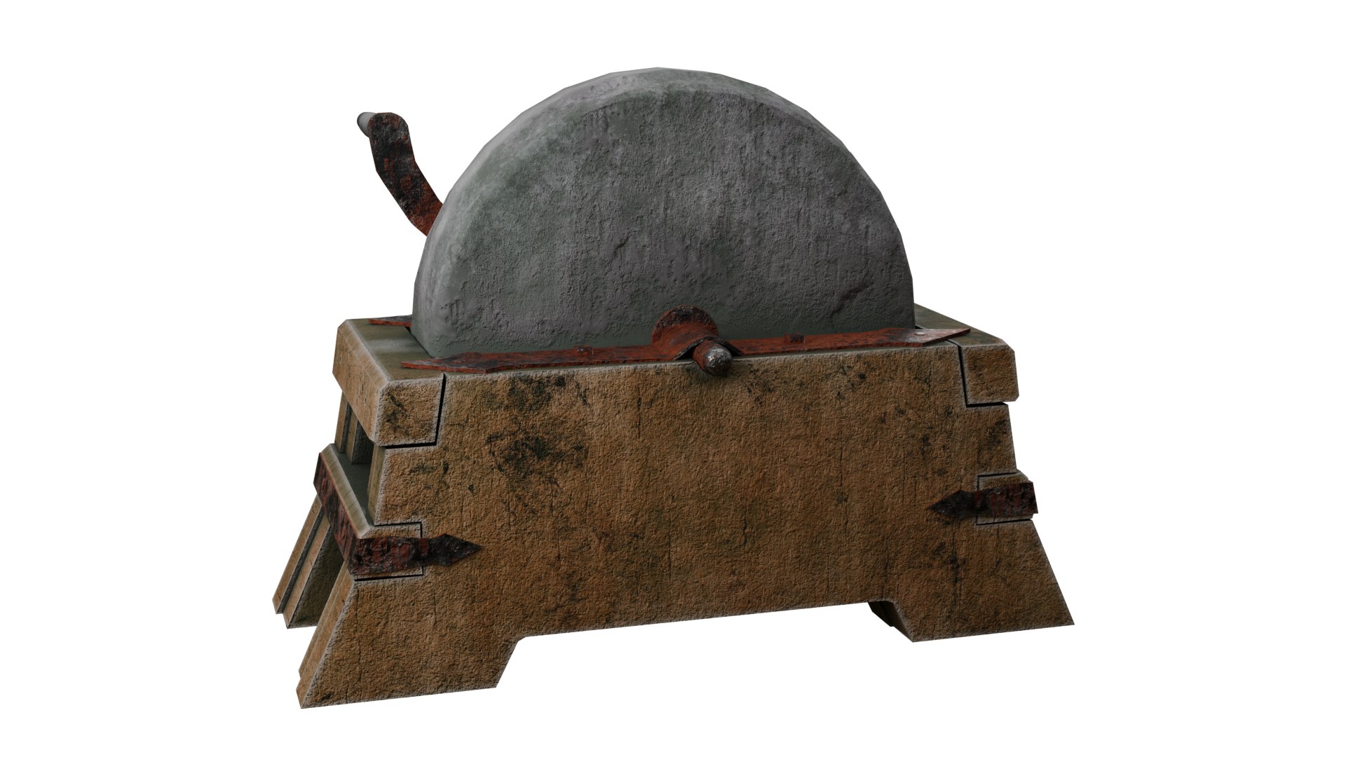 Grindstone Old Rusty Lowpoly 3D Model - TurboSquid 2217840