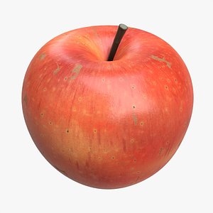 Apple single fruit gala red 3D