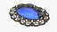 Vintage Aged Brooch with Precious Stones