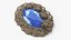 Vintage Aged Brooch with Precious Stones
