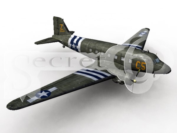 douglas c-47 transport 3d model