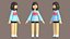 Personnage féminin de dessin animé
