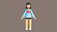 Personnage féminin de dessin animé