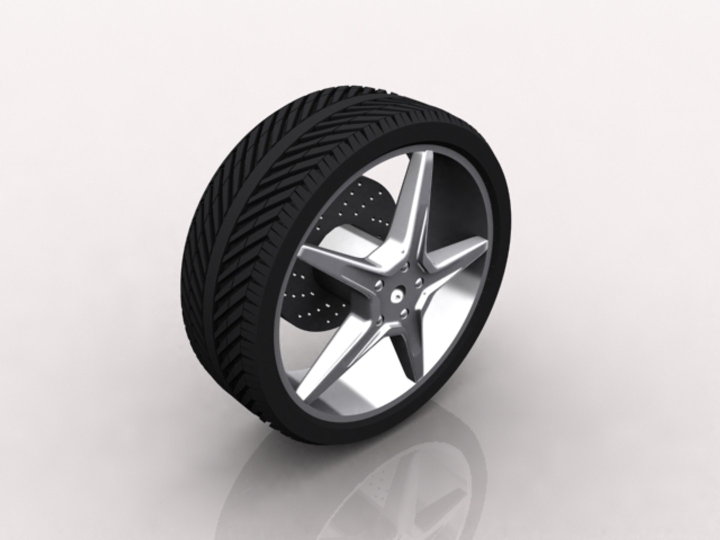 3d wheel tire model