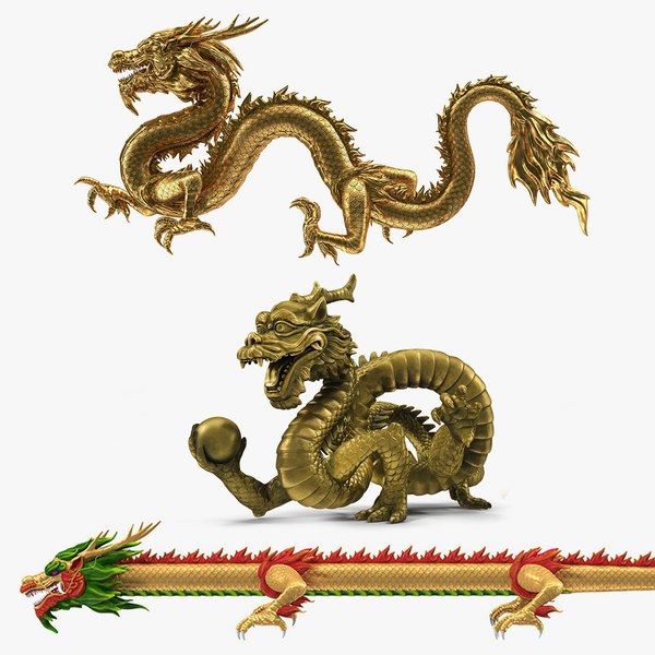 3D chinese dragons 2