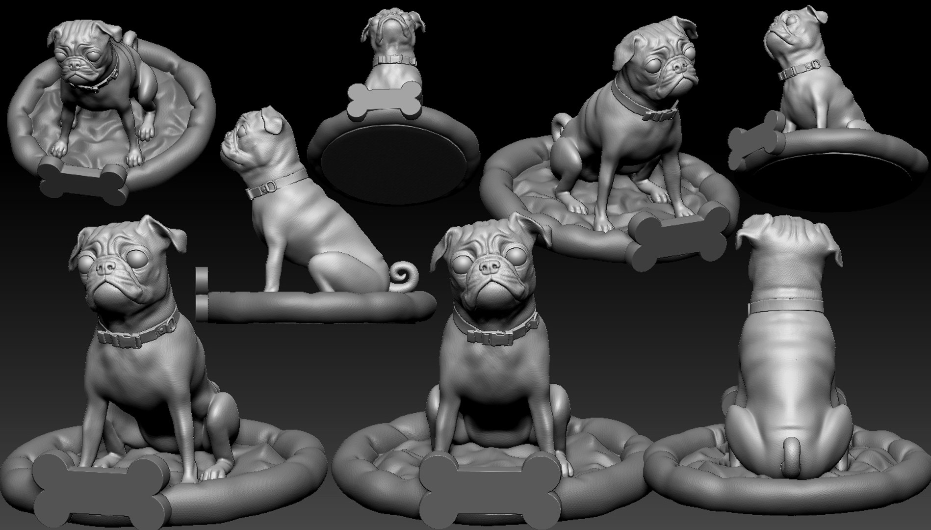 Realistic Pug Printing Model - TurboSquid 1444496