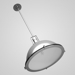 chrome ceiling lamp 08 3d max