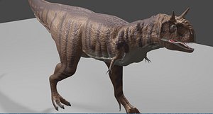 RIGGED ANIMATED TEXTURED REALISTIC UV MAPPED carnotaurus