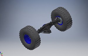 3D model Rear axle truck 3d model
