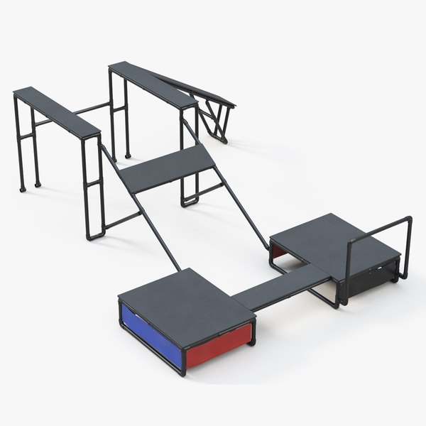 modelo 3d Carrera de obstáculos con rampa inclinada - TurboSquid 2370137