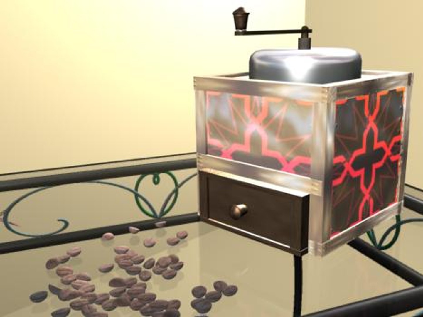 console coffee grinder 3d max