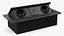 Power Strip de mesa 2 plugues UE USB preto