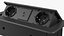 Power Strip de mesa 2 plugues UE USB preto