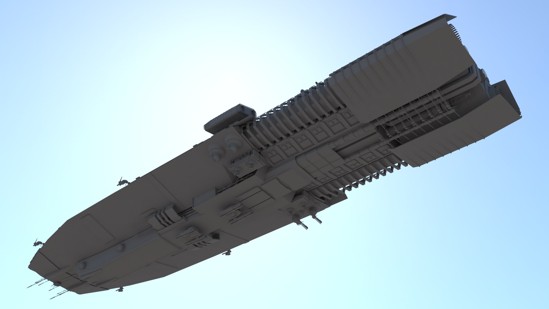 Sci Fi Space Battleship Modelo 3D - TurboSquid 1653643