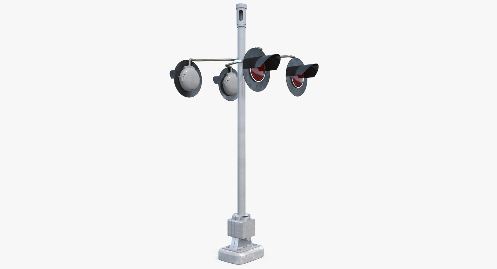 Railway Red Lights 3D Model 3D model preview