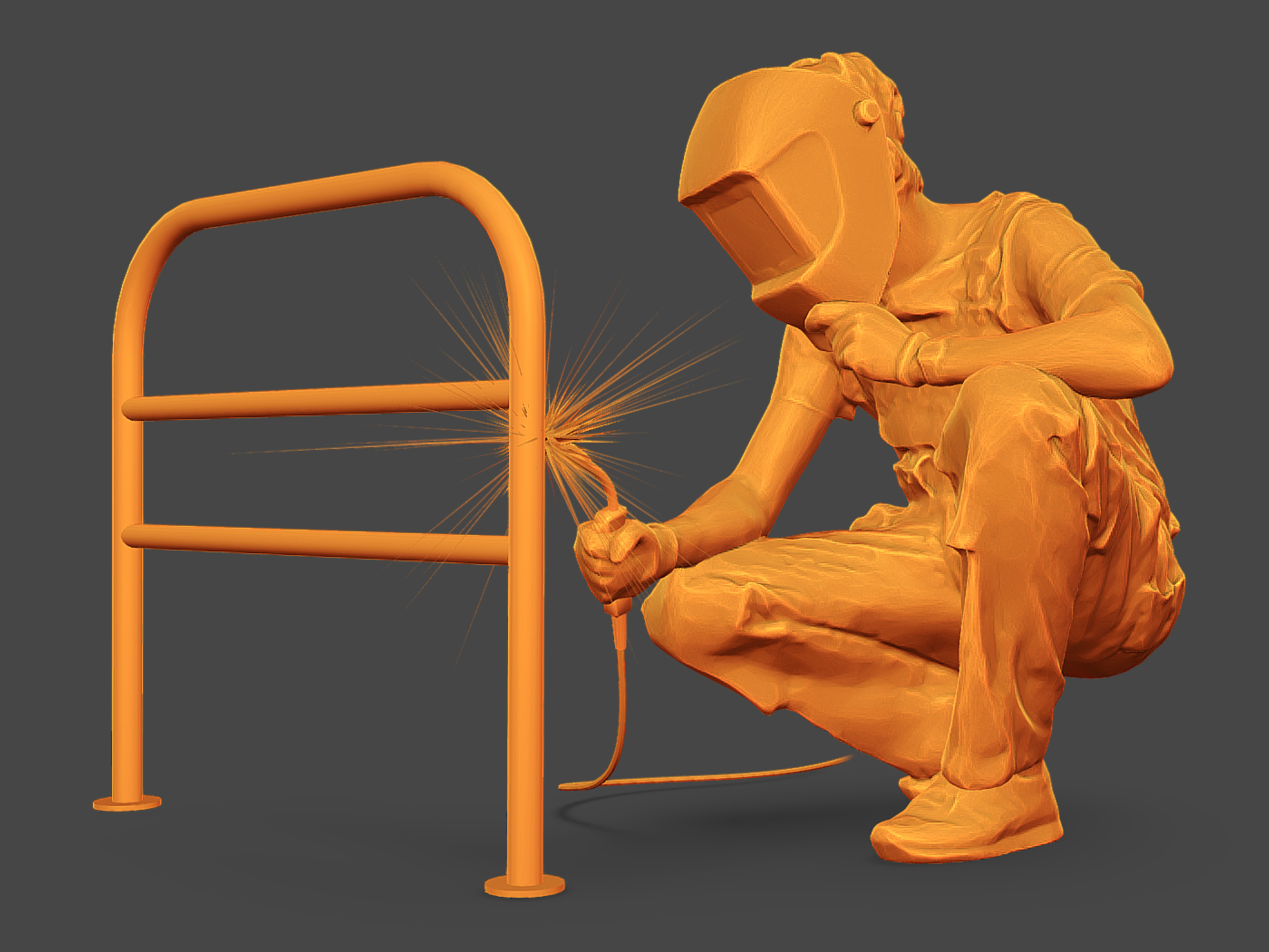 Stylized Welder Character 3D TurboSquid 1723874