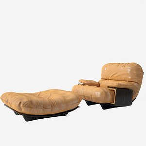 3D armchair ottoman model