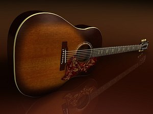gibson acoustic guitar hummingbird 3d 3ds