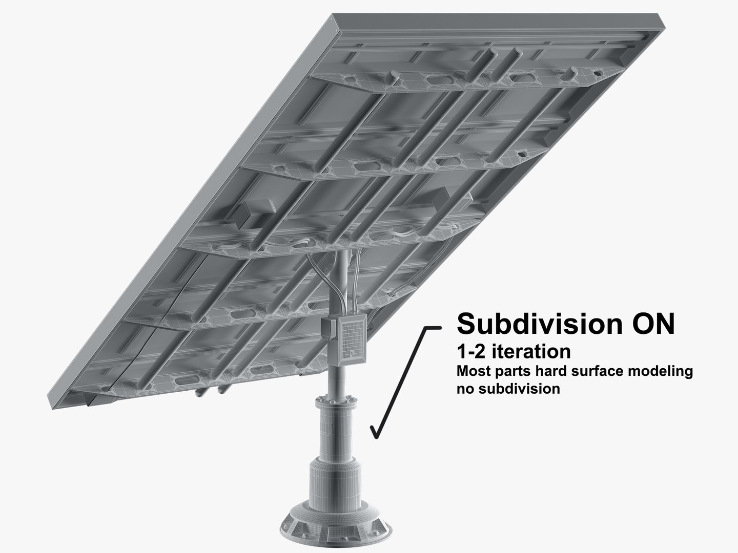 Solar Panels Monocrystalline 3d Model