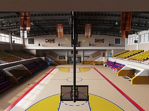 Sports Gymnasium Basketball Arena Interior 3D Asset 3D model