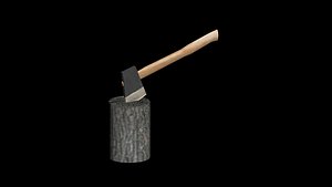 3D axe log