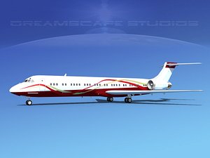 md-87 md-80s jet 3d model