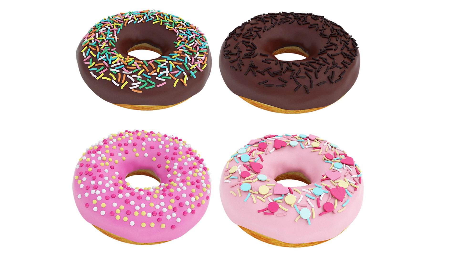 3D Glazed Donut Collection Model - TurboSquid 1978523