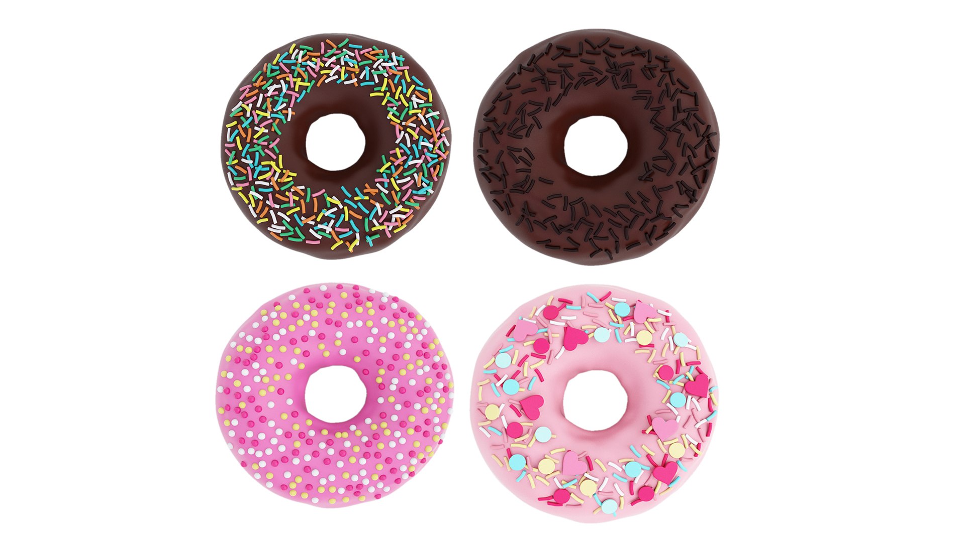 3D Glazed Donut Collection Model - TurboSquid 1978523
