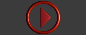 3D Play button