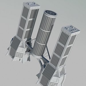 building futuristic 3d model