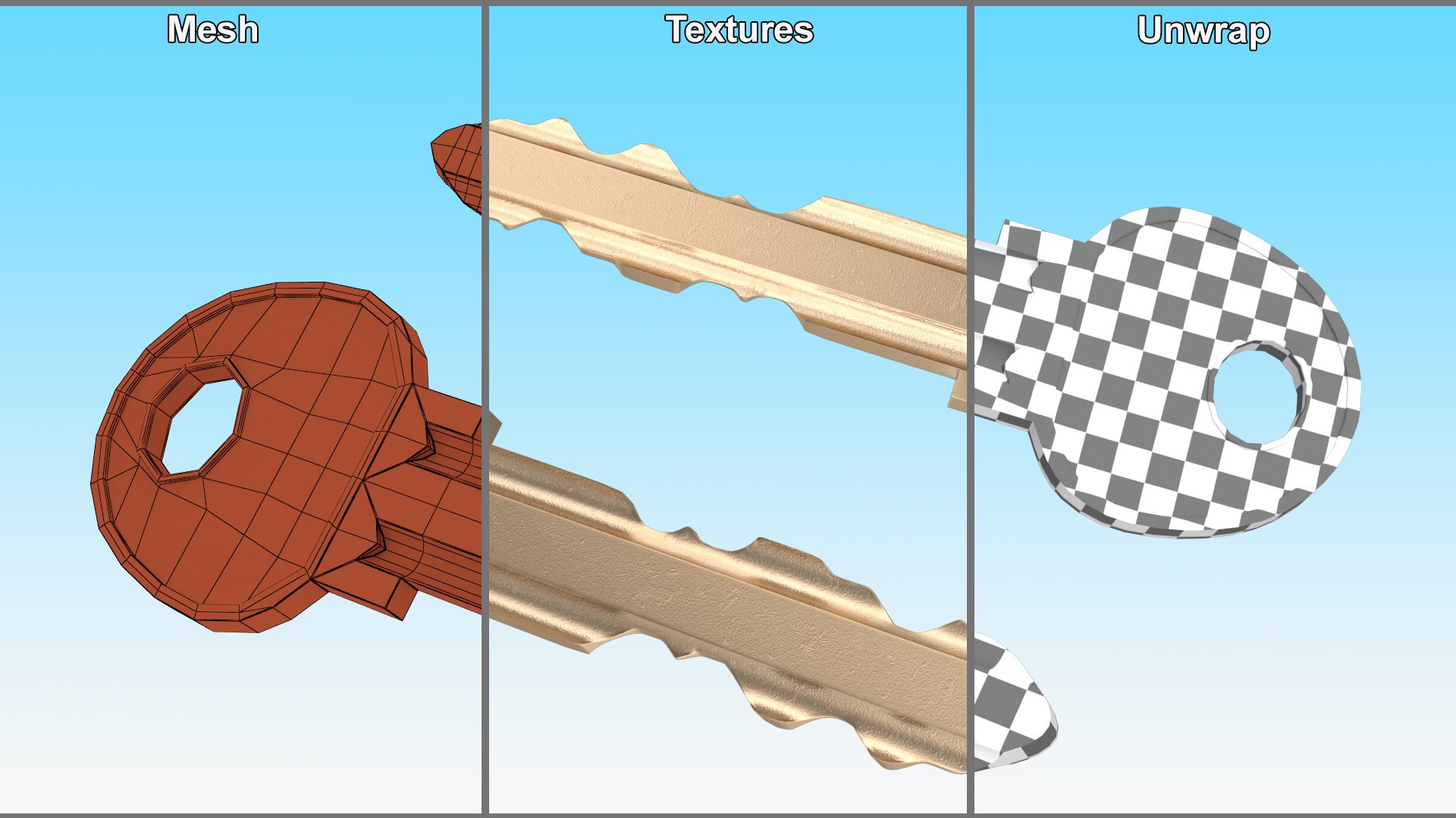 3D Door Lock Keys Collection 3 - TurboSquid 2237543