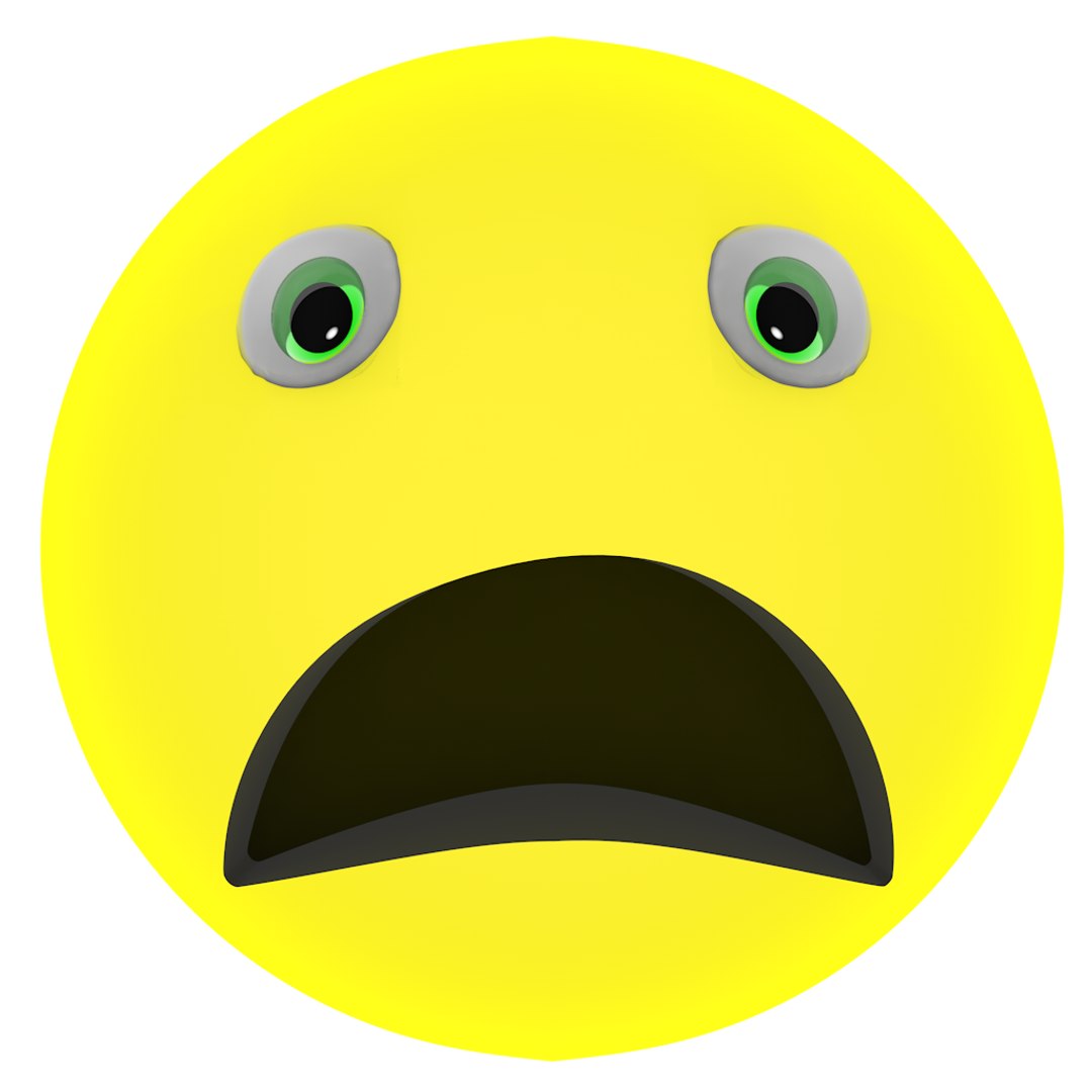 Smiley Rigged Facial 3d Model