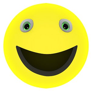 smiley rigged facial 3d model