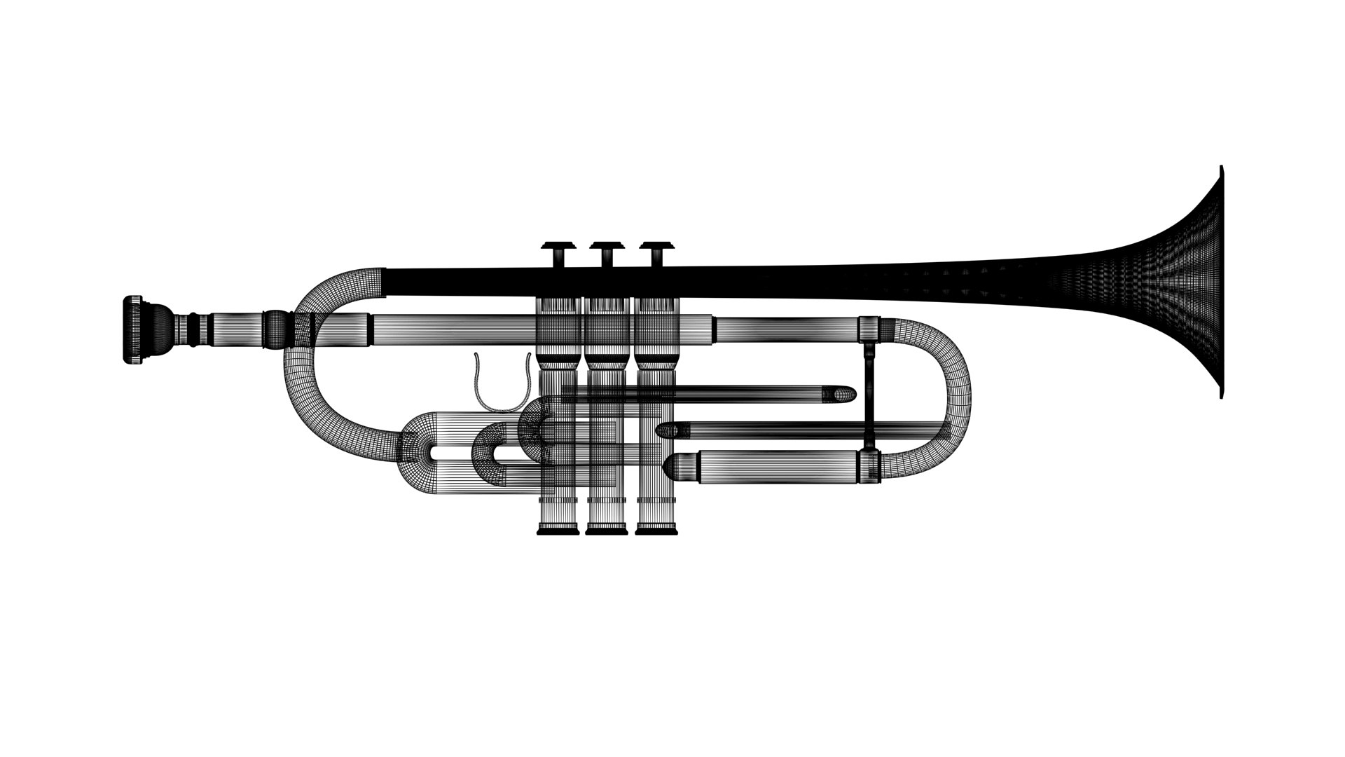 Brass Trumpet Instrument 3D TurboSquid 2067310