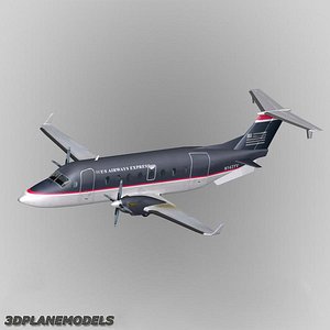 beechcraft 1900d airways express 3d model