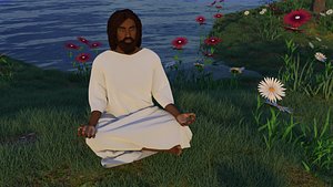 3D Black Yeshua  Jesus Christ v2