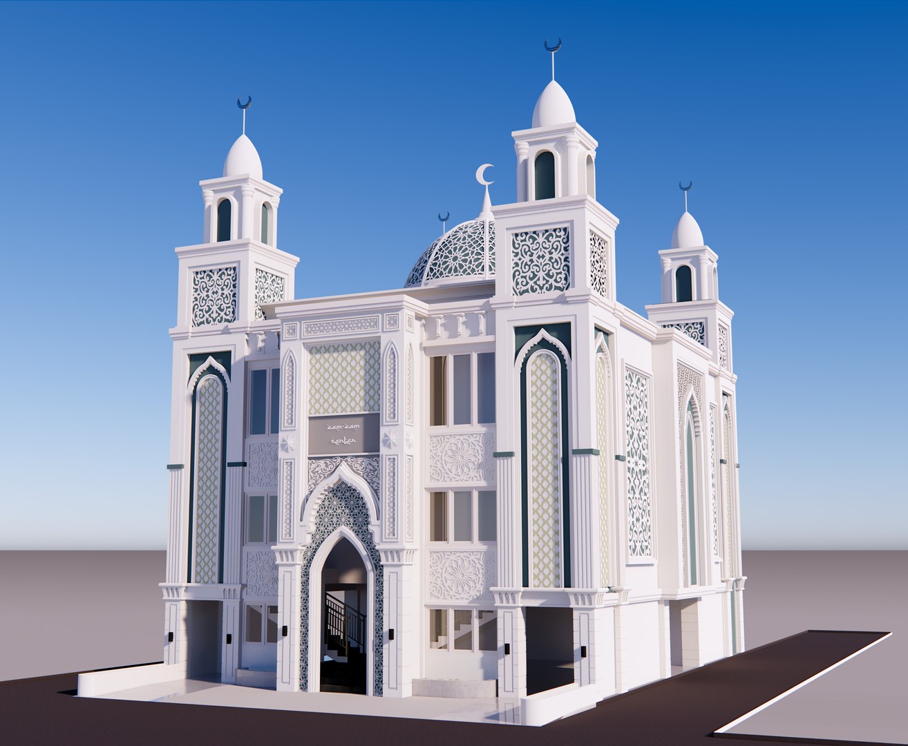 3D Mosque Model - TurboSquid 2325370