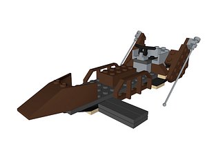 3D model lego star wars desert