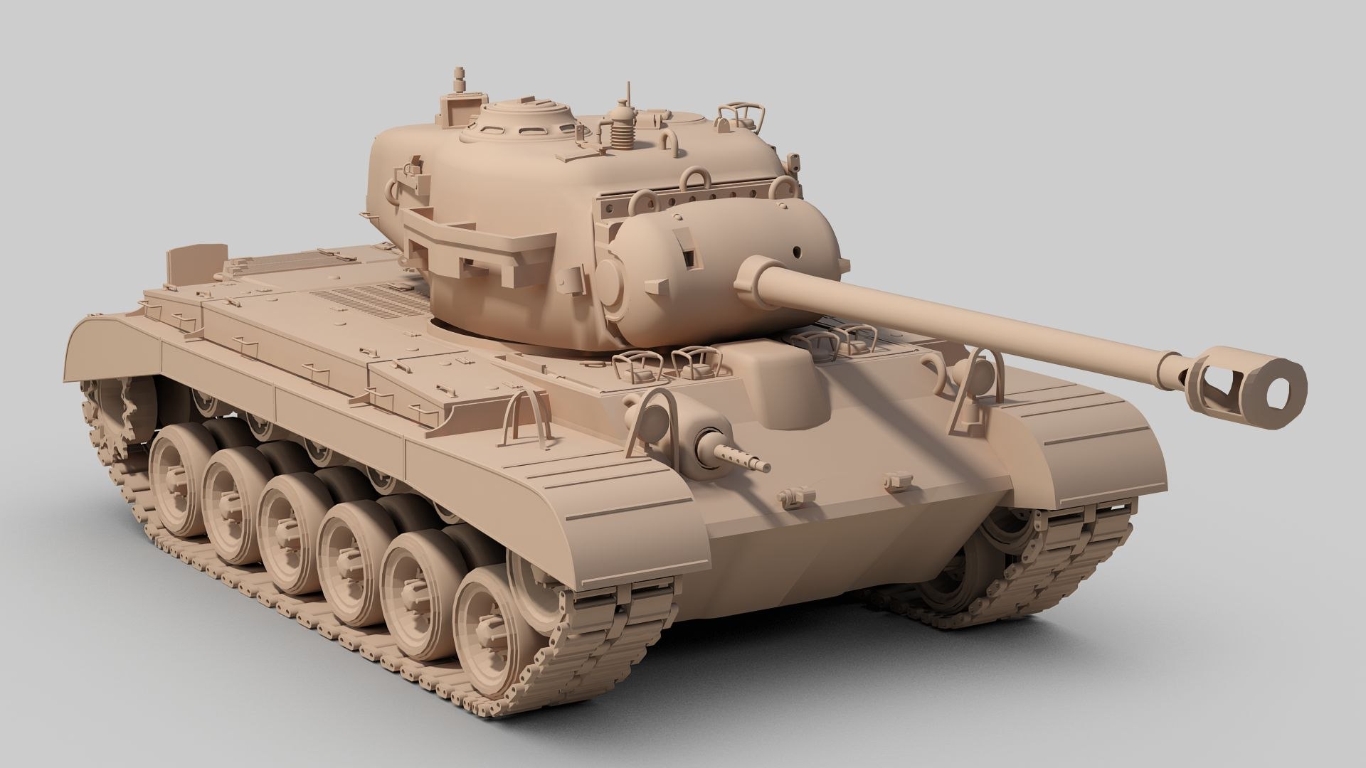 3d Ww2 Pershing Tank M26