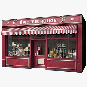 3D typical shop facade