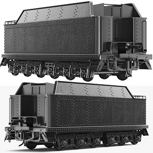 3D model Detailed Train Coal Wagon Car