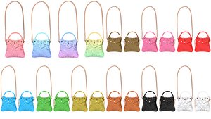 Lovely Heart Embellished Handbag 13 Colors Collection 3D model